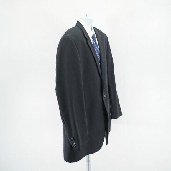 Pronto Uomo Platinum Executive Fit Wool Charcoal Gray Blazer 46L Tagged 48L - Picture 7 of 11